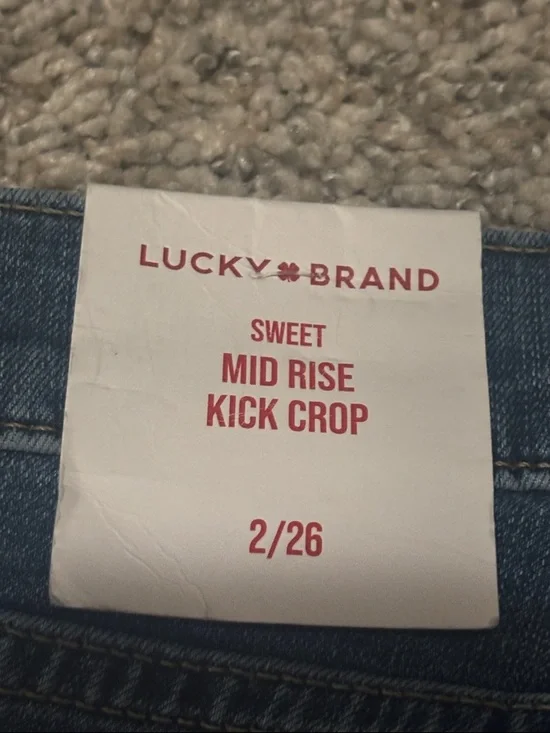 NWT Lucky Brand Sweet Mid Rise Kick Crop Jeans 26 - Picture 6 of 10